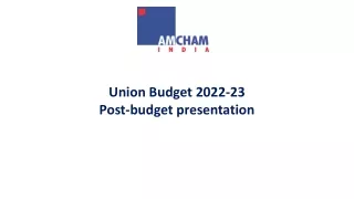 AMCHAM Post-budget review, Union Budget 2022-23