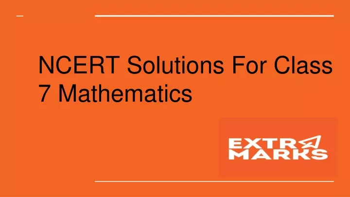 ncert solutions for class 7 mathematics