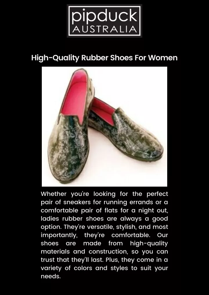 high quality rubber shoes for women