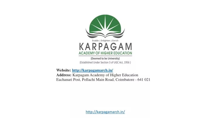 website http karpagamarch in address karpagam