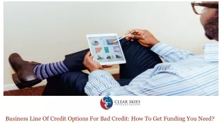 Business Line Of Credit For Bad Credit