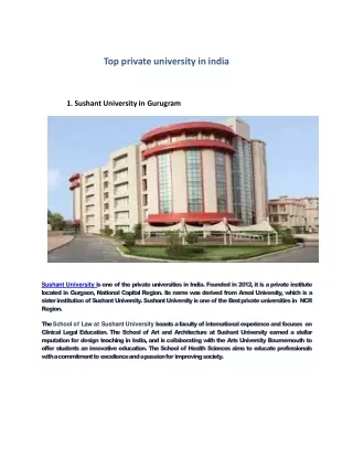 Top private university