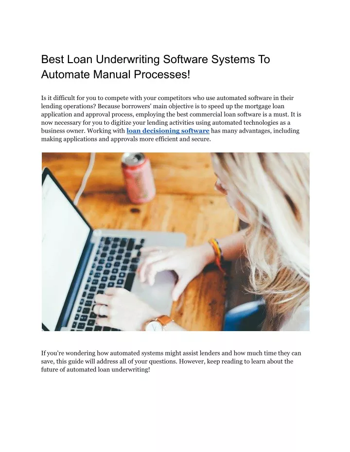 best loan underwriting software systems