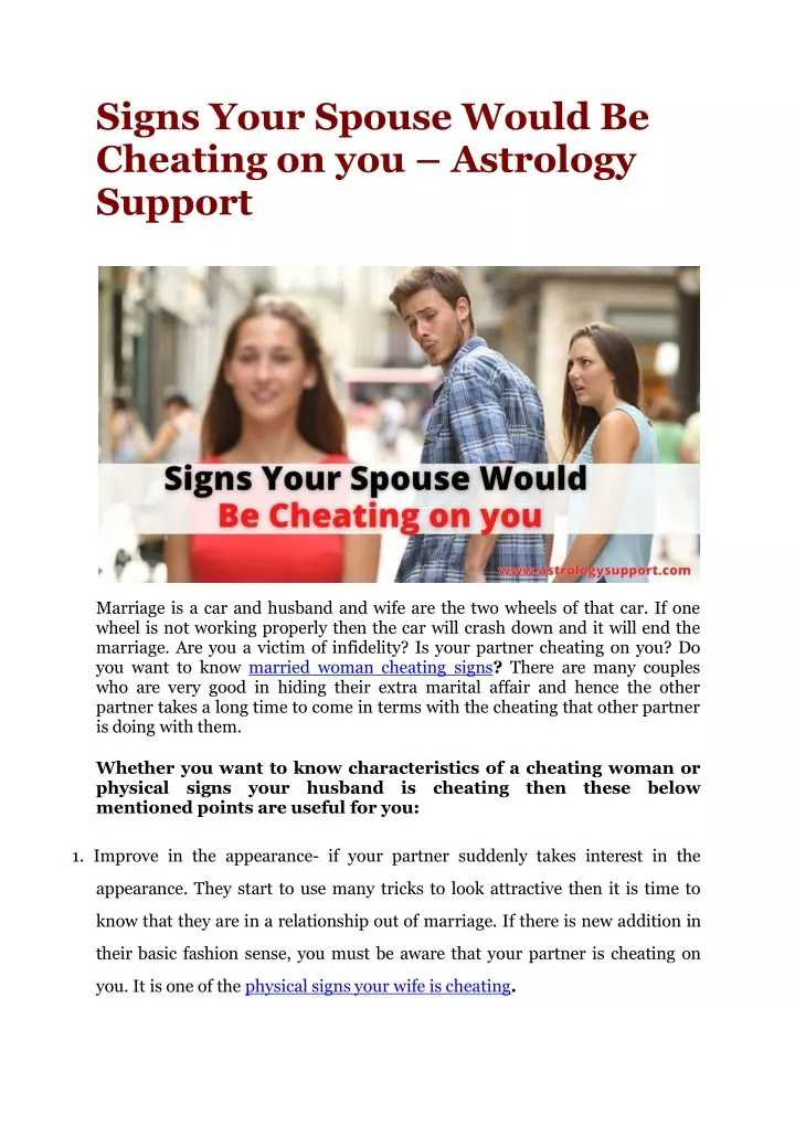 signs your spouse would be cheating on you astrology support