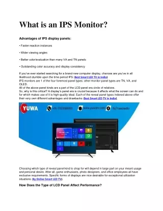 What is is IPS Monitor