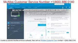 mcafee customer service number 1 800 886 0140