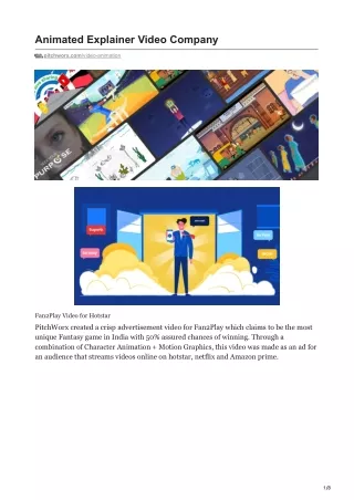 Best Explainer Video Companies and 2d & 3d Animation Explainer Video Company