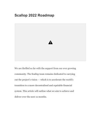 Everything  you need to know about scllop roadmap