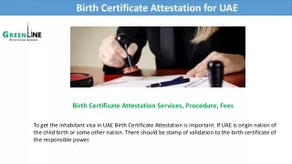 birth certificate a ttestation for uae