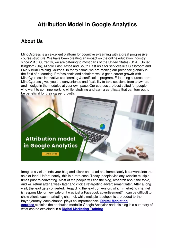 attribution model in google analytics about us