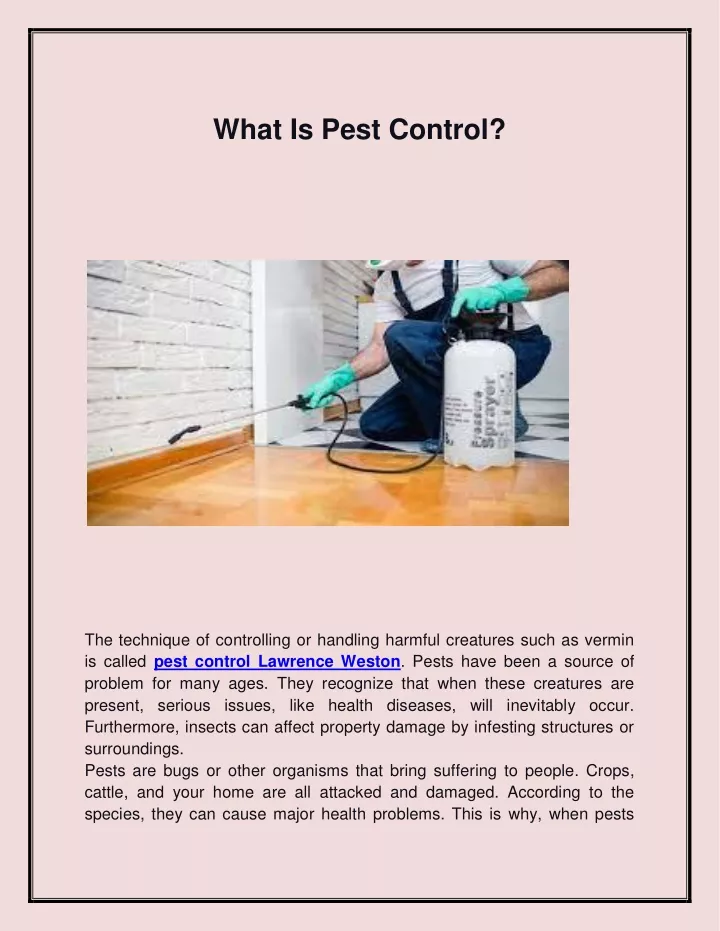 what is pest control