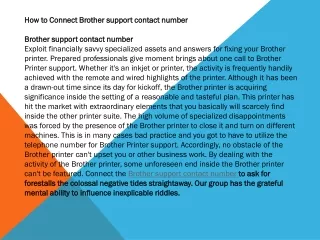 Brother support contact number
