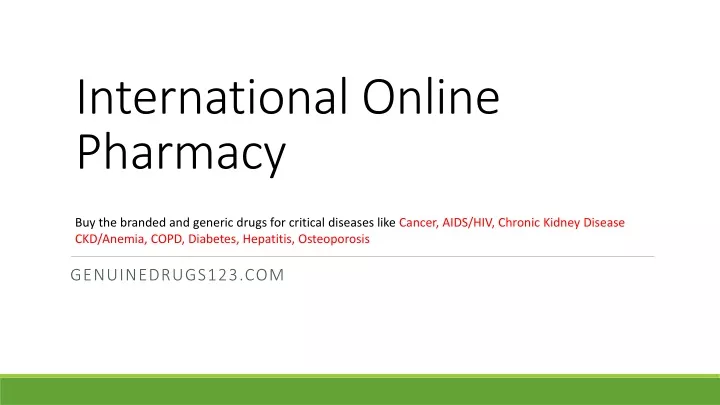international online pharmacy
