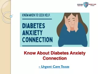 Know About Diabetes Anxiety Connection