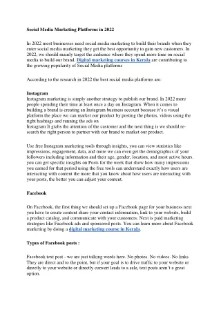 social media marketing platforms in 2022