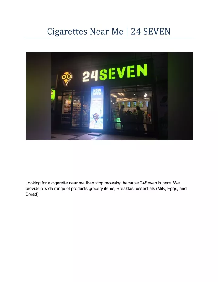 cigarettes near me 24 seven