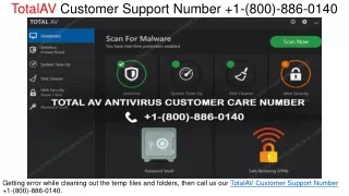 totalav customer support number 1 800 886 0140