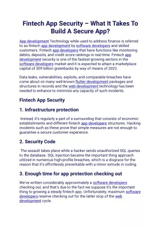 fintech app security what it takes to build