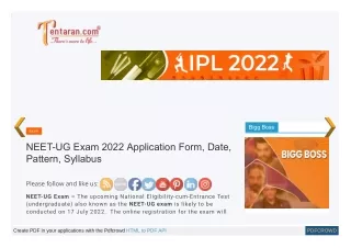 NEET 2022 Exam date