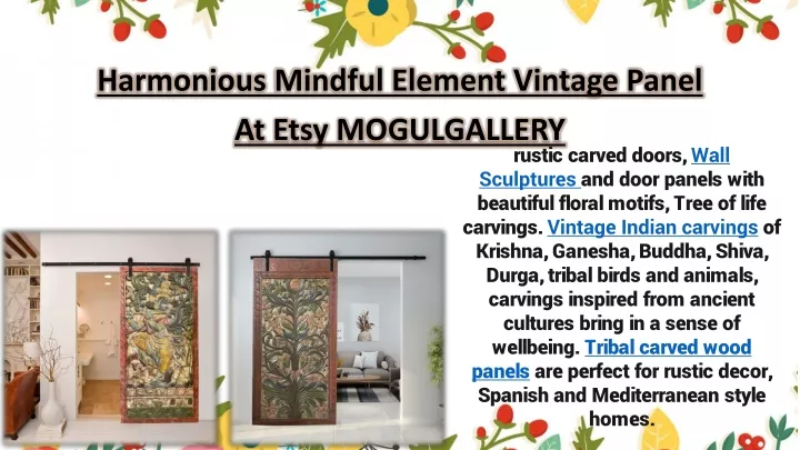 harmonious mindful element vintage panel at etsy