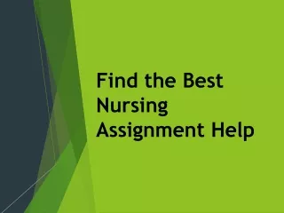 find the best nursing assignment help