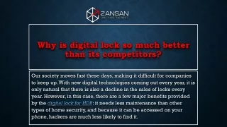 Why is Digital Lock so much better than its competitors?