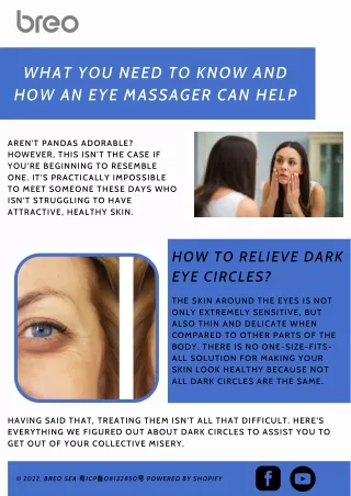How to relieve dark eye circles?