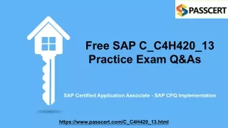 free sap c c4h420 13 practice exam q as