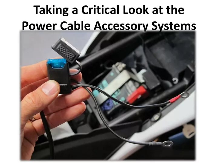 taking a critical look at the power cable accessory systems