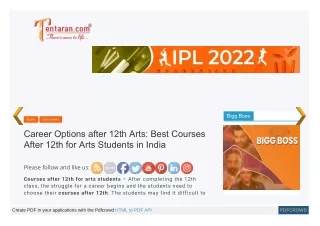 Best Courses After 12th for Arts