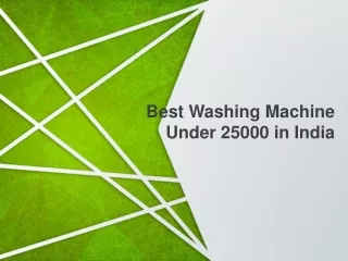 Best Washing Machine Under 25000 in India