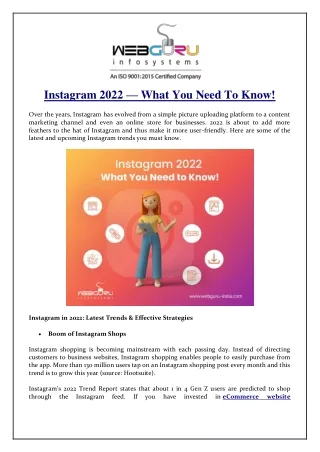 instagram 2022 what you need to know