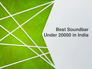 Best Soundbar Under 20000 in India