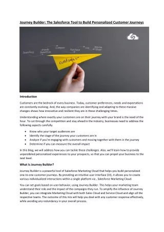 journey builder the salesforce tool to build