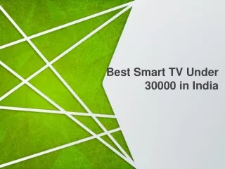Best Smart TV Under 30000 in India