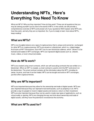 Understanding NFTs_ Here's Everything You Need To Know