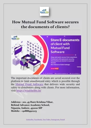 how mutual fund software secures the documents