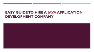 Hire a Java Application Development