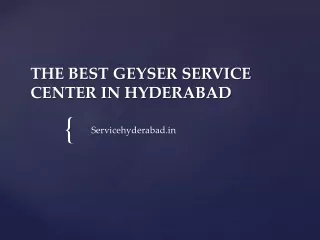 One of the best geyser service center in Hyderabad
