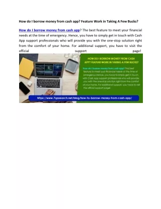 how do i borrow money from cash app feature work