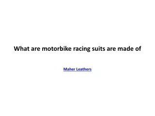 what are motorcycle racing suit made of