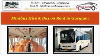 Minibus Hire and Bus on Rent in Gurgaon