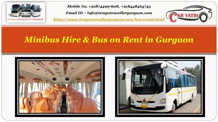 minibus hire bus on rent in gurgaon