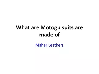 how can you made motogp suit