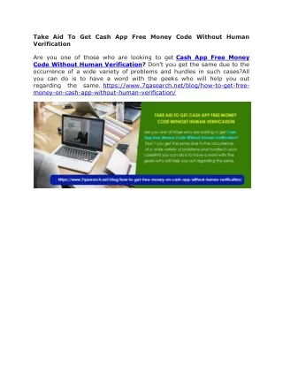 take aid to get cash app free money code without
