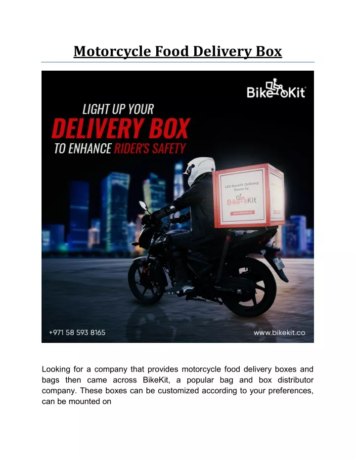 motorcycle food delivery box