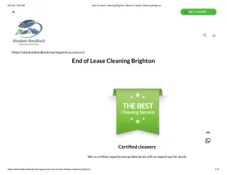 End of Lease Cleaning Brighton