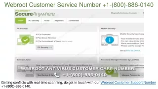 Webroot Customer Service Number  1-(800)-886-0140