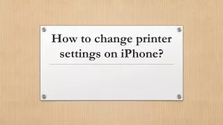 how to change printer settings on iphone