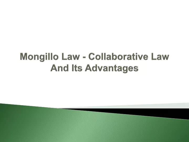 mongillo law collaborative law and its advantages